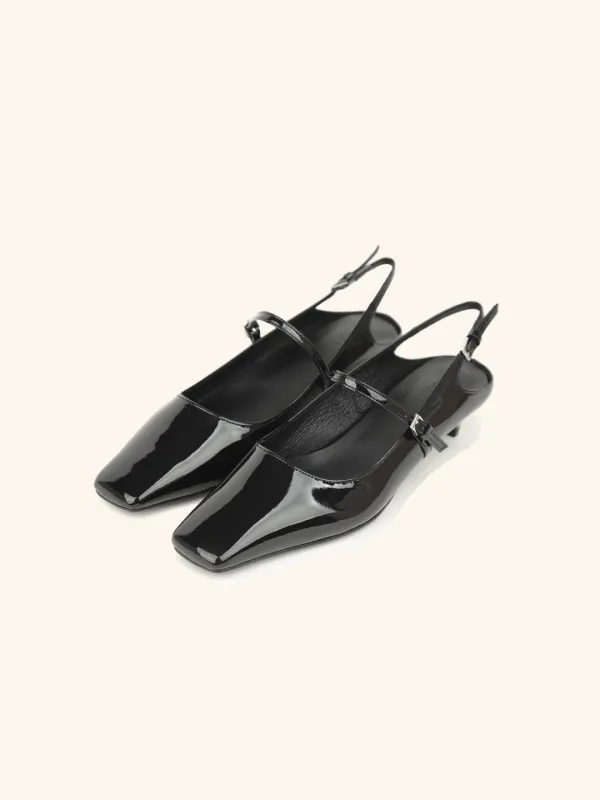 CITY CUT kitten heel (maryjane ver.) / 블랙페이턴트