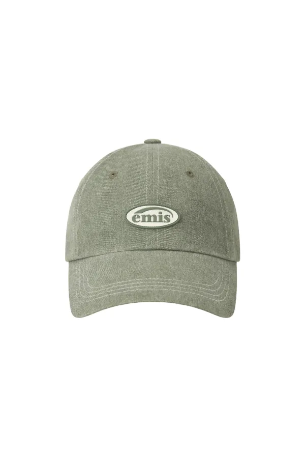 MINI RUBBER PATCH PIGMENT BALL CAP-OLIVE