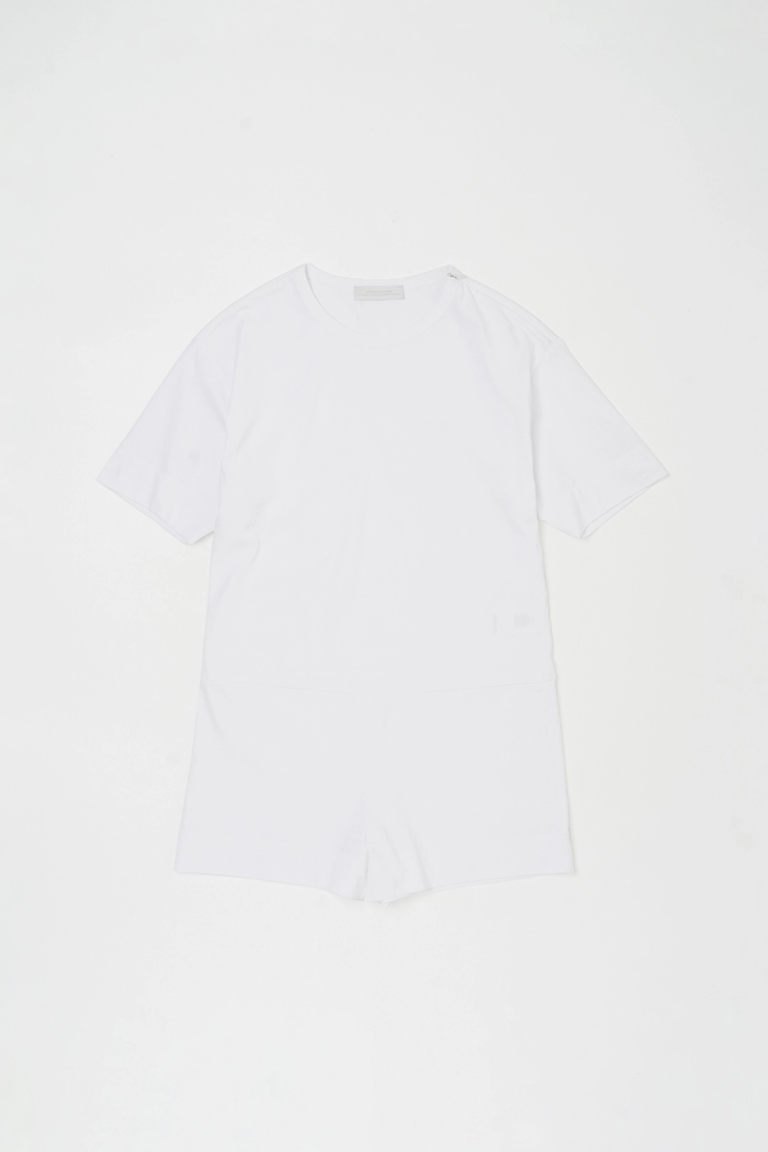 낫띵에브리띵 MINIMAL COTTON BODYSUIT IN WHITE 상품 이미지 1