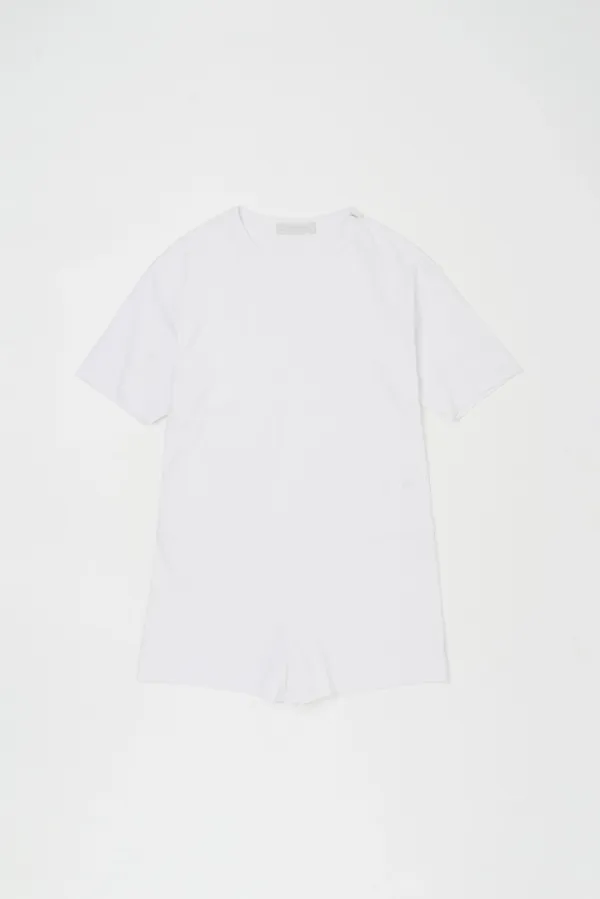 MINIMAL COTTON BODYSUIT IN WHITE