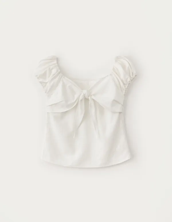 Muet Ribbon Blouse - Ivory