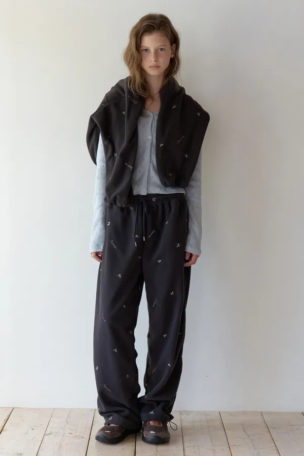 (4th Re-stock) Silvery Fleece Joggers (Charcoal)