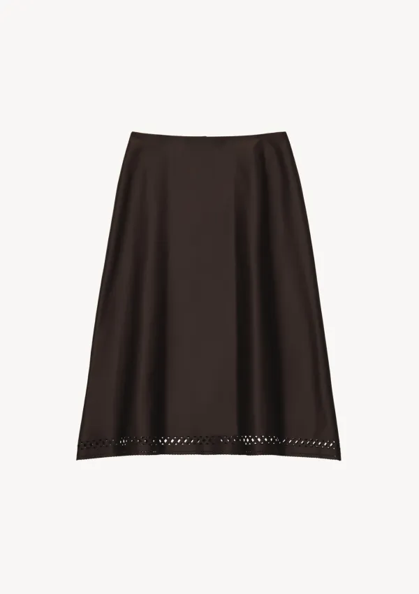 Scallop Skirt in Brown