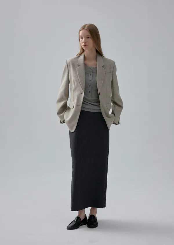 [3차 재입고] BOLD SLEEVE DART JACKET (oat beige) [차민지 착용]