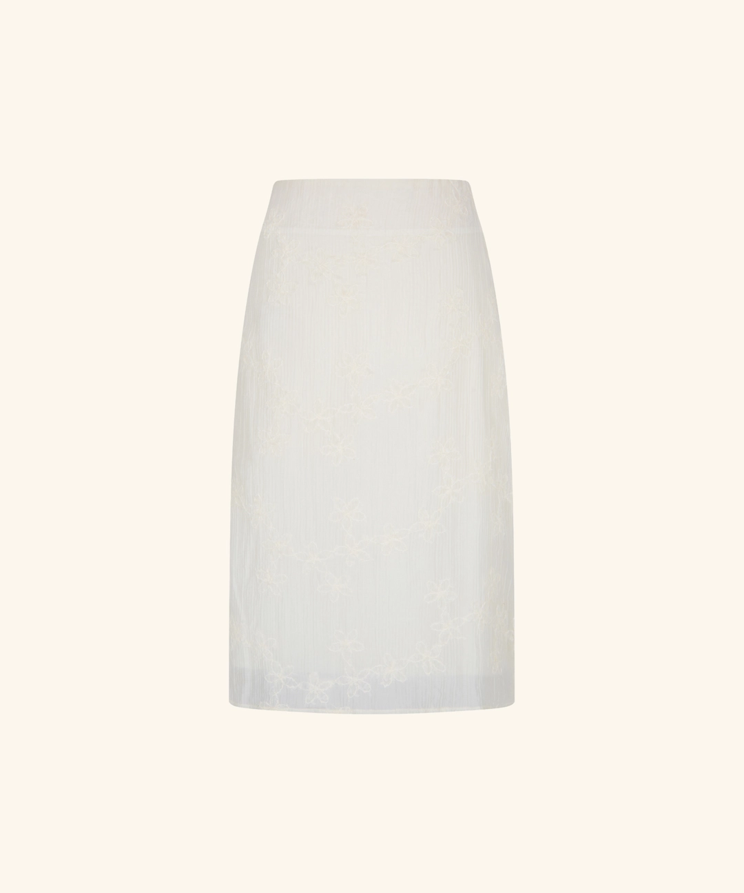 레터프롬문 [9/22 순차배송] Frayed Rose Midi Skirt (Cream) 상품 이미지 1