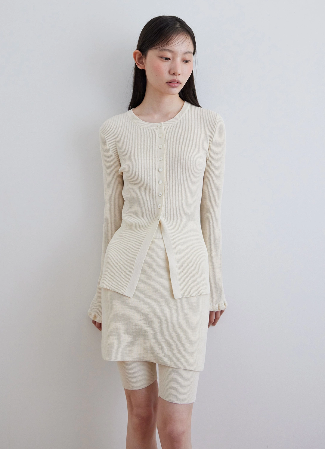 스텝어라운드 Knit Skirt Leggings_CREAM 상품 이미지 2