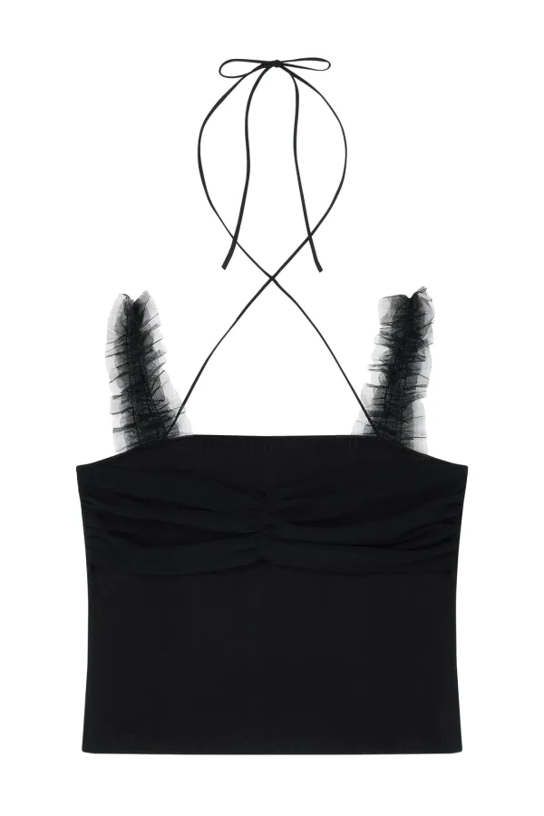 MESH LAYERED TOP (BK)