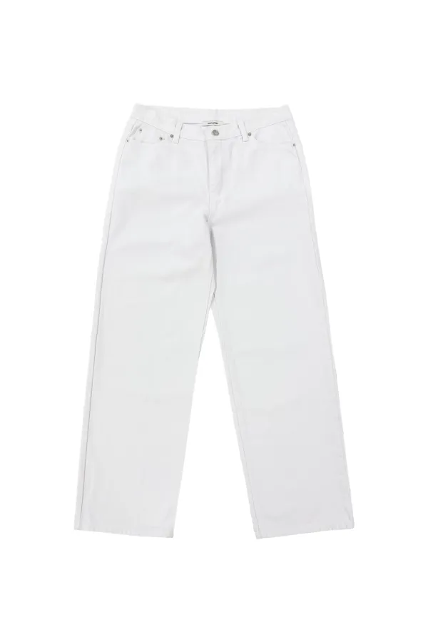 LOW RISE LOOSE-FIT JEANS (WHITE)