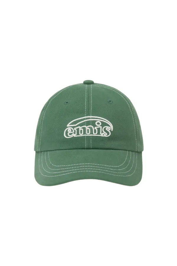 WHITE STITCH BALL CAP-GREEN
