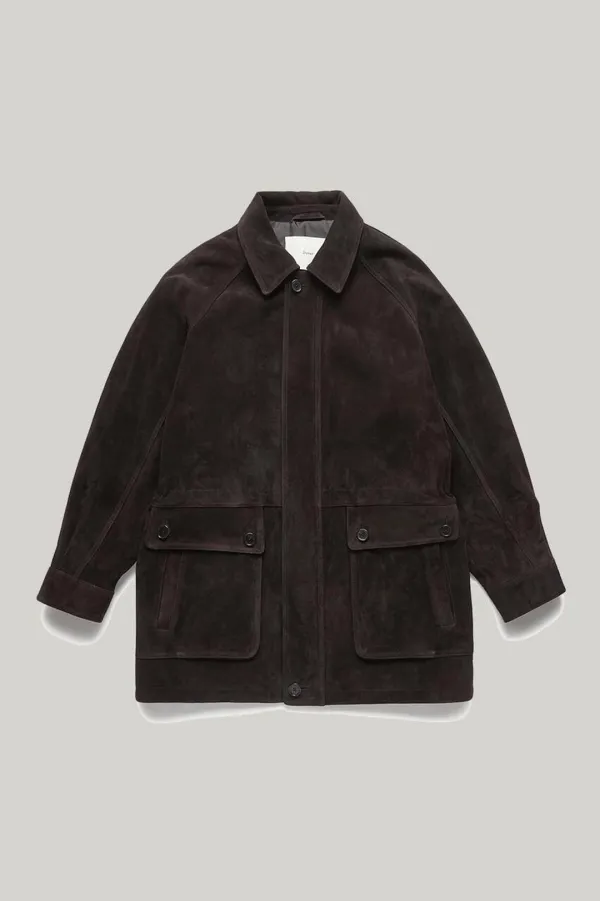 UNISEX LILY SUEDE HALF JACKET BROWN SUEDE