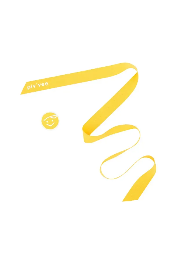Piv\'vee Logo Patch & Ribbon for Sun Visor (bumblebee yellow)
