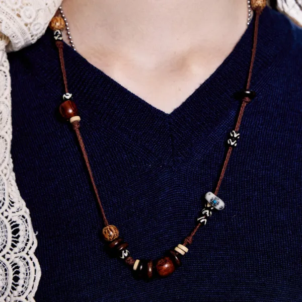harlow necklace-brown
