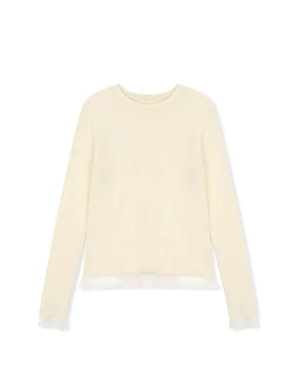 Pearl Lace T_(Cream)