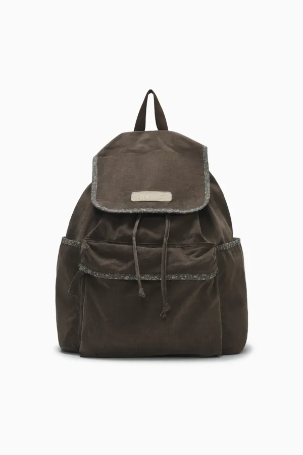[9/18 예약배송] CONTRAST BACKPACK, BROWN FLORAL
