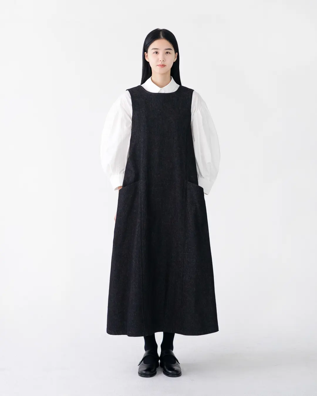 유노이아 denim pocket dress 상품 이미지 2