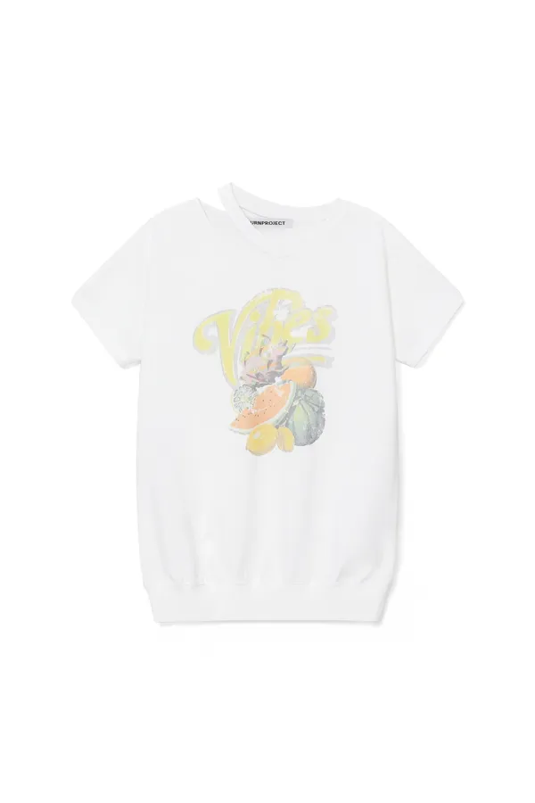 FRUITS SLIT T-SHIRT, WHITE