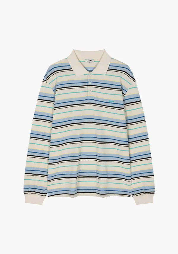 CARELL STRIPE LS PIQUE SHIRT [MAN-3COLORS]