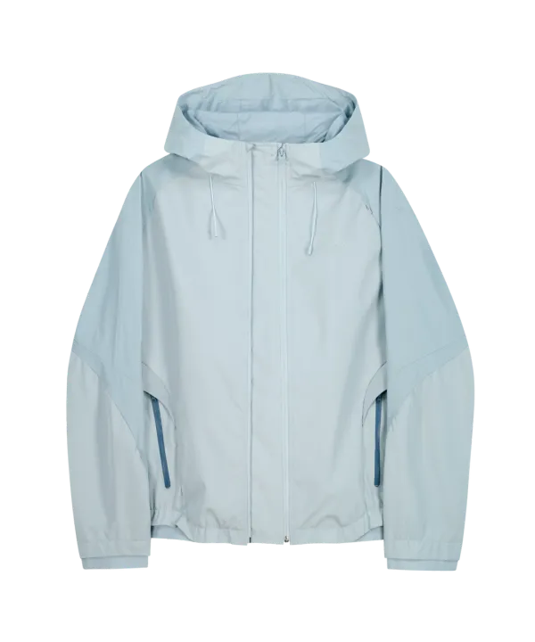 Paneled Crop Shell Jacket / Stone Blue