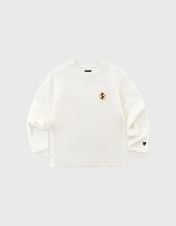 CHILDREN WASHED 14S LONG SLEEVE / White