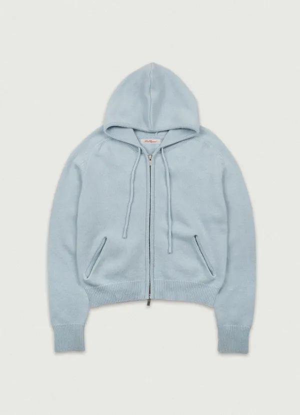 Bomi Knit Hood Zip-Up [baby blue]