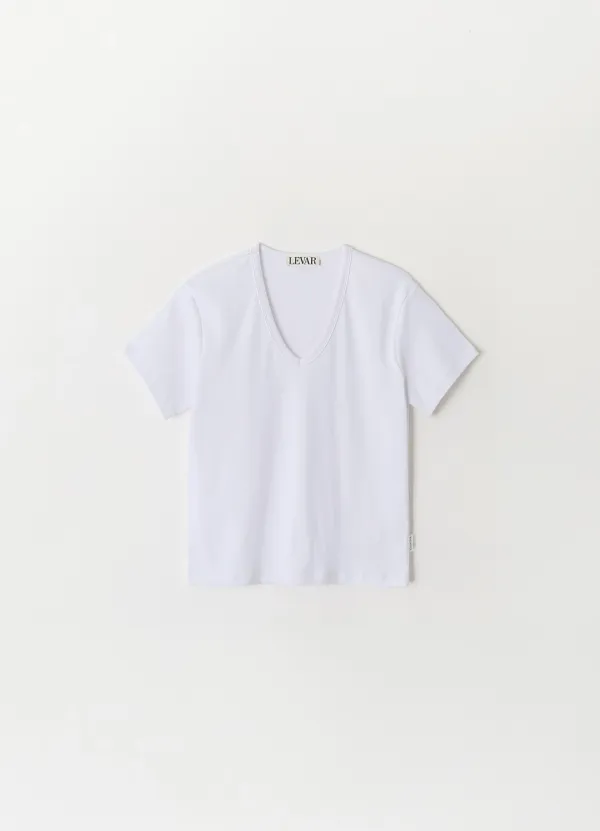 All-day Cotton V-neck T-shirt - Off White