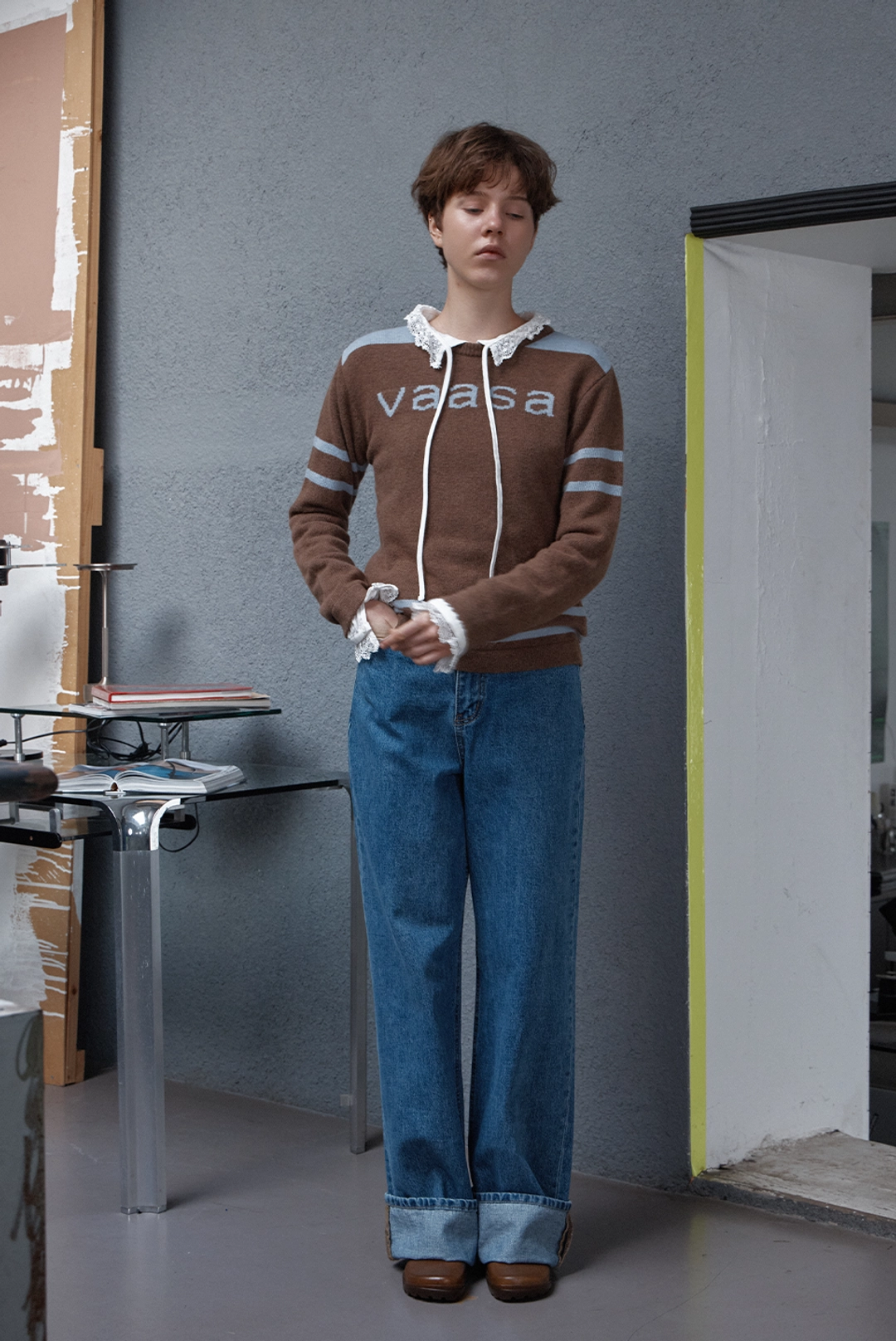 브렌다 브렌든 vaasa knit - brown 상품 이미지 1