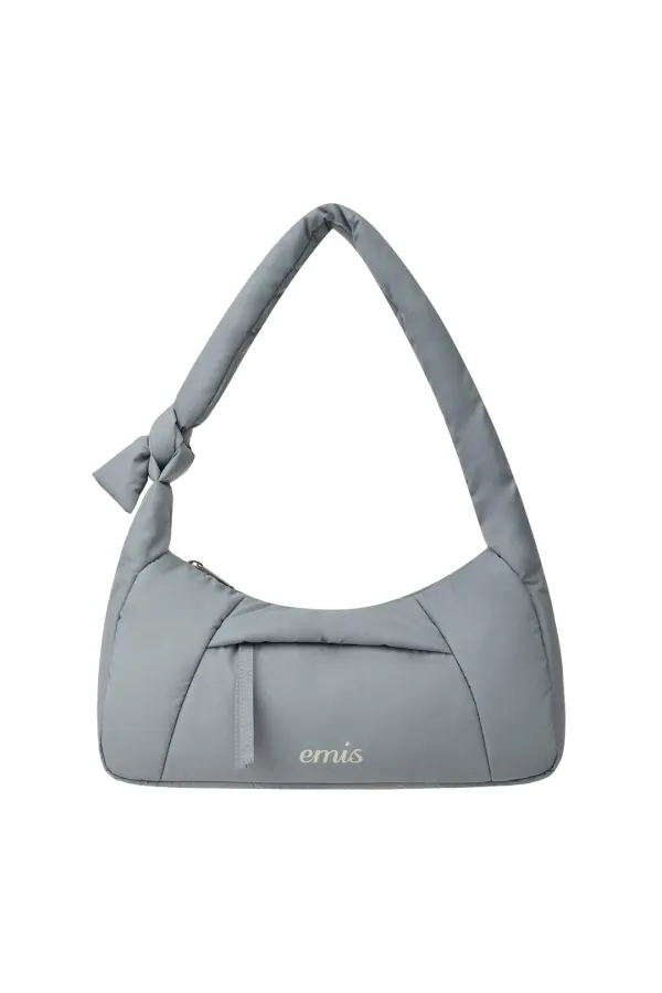 PADDED ZIP POCKET SHOULDER BAG-BLUE