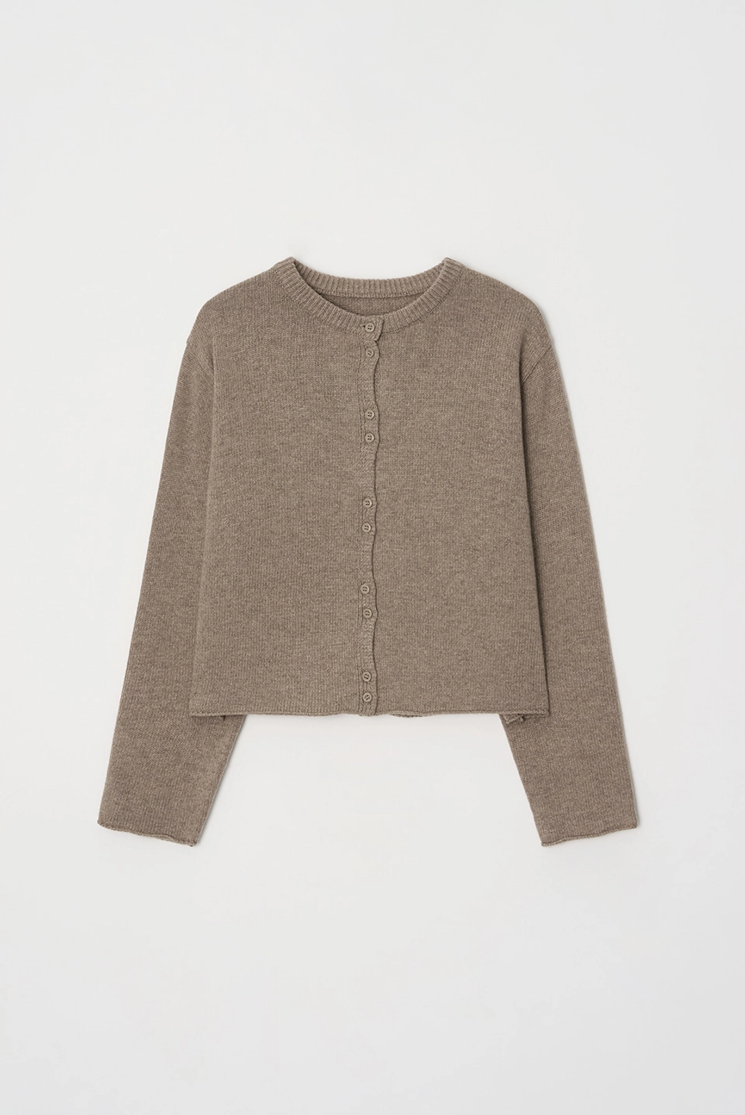 브렌다 브렌든 wool button cardigan - brown 상품 이미지 1