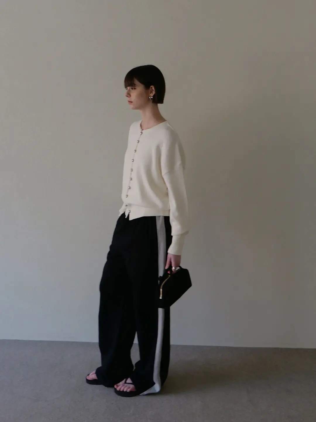 심플멍 Droit Track Pants (black) 상품 이미지 2