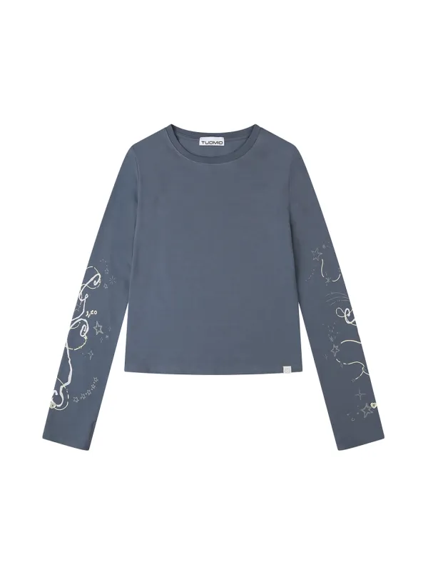 DRAWING LONG SLEEVES [DUSTY BLUE]
