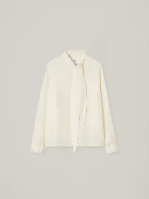 Amante tie blouse - Cream