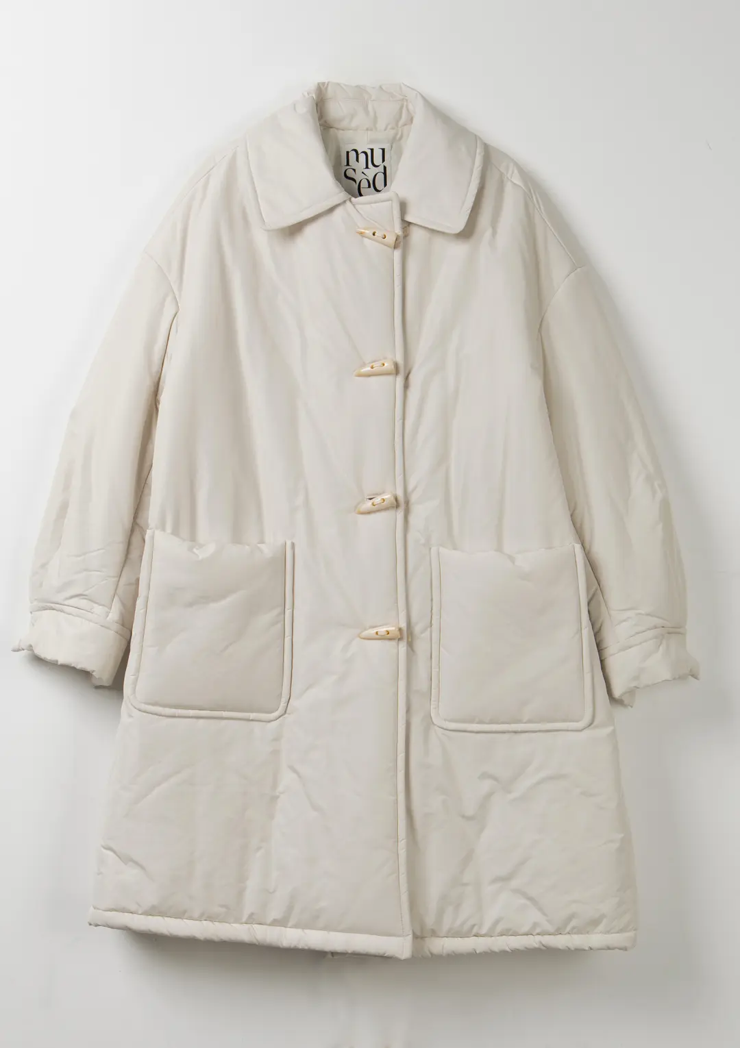 Mused Lave De Duffle Coat - Ivory Quilting