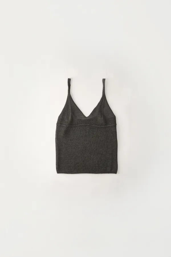 Lillia paper cami top (Charcoal)
