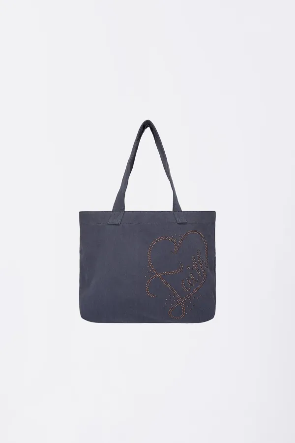 Faith Rhinestone Eco Bag Washed Navy