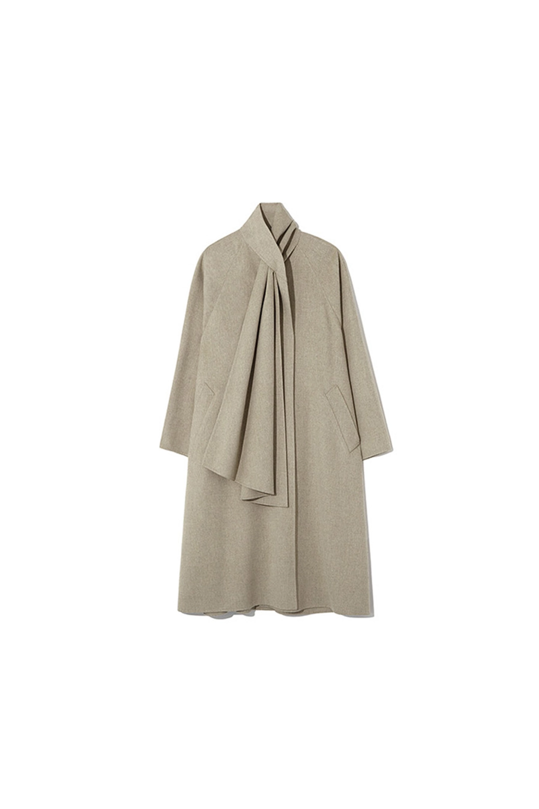 르917 WOOL HANDMADE SCARF COAT [BEIGE] 상품 이미지 1