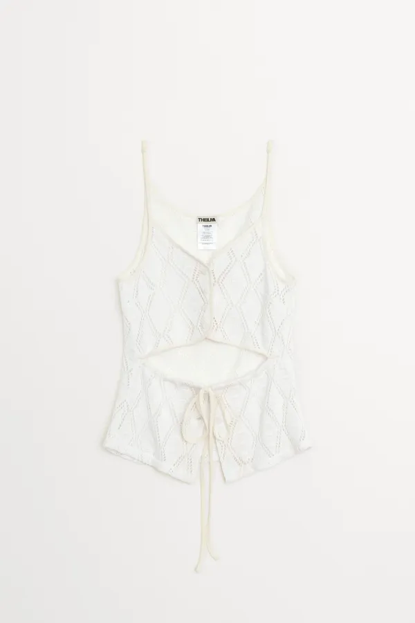Shasha Crochet Vest white