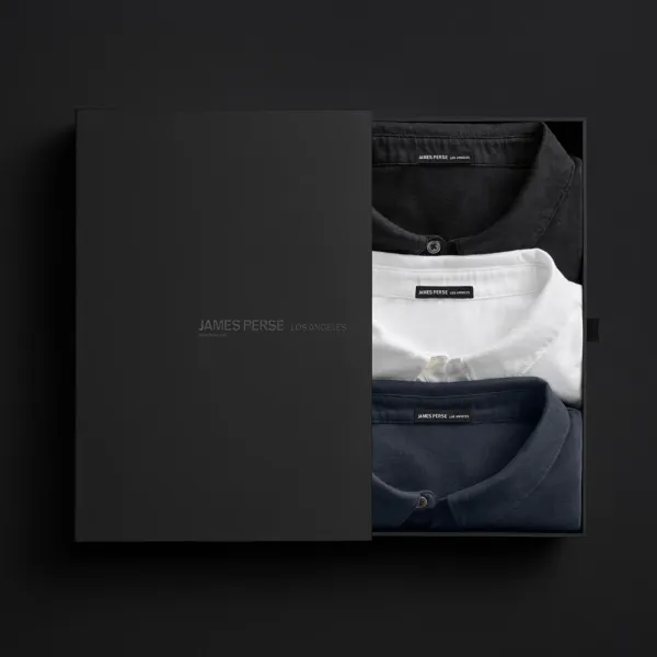 Men's Brushed Lotus Polo Gift Set - Black/Deep/White