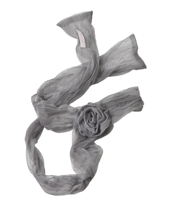 Wrinkle Rose Scarf (Gray)