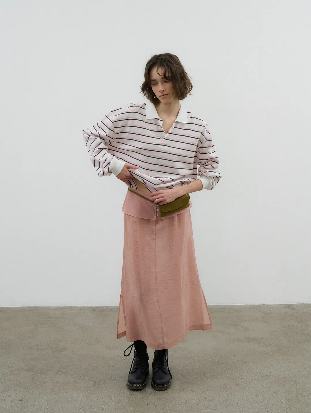 포에토 GLEAM LAYERED SKIRT - PINK 상품 이미지 2