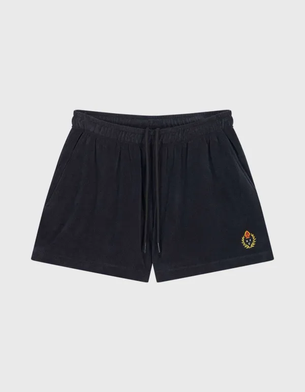 CREST TOWEL SHORTS (W) / Black