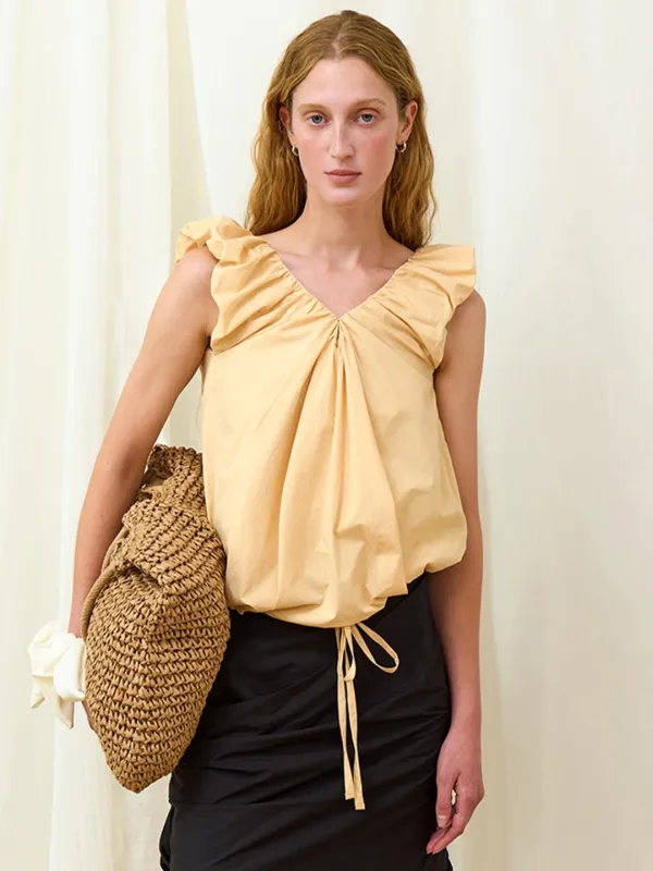 Pluffy cotton blouse