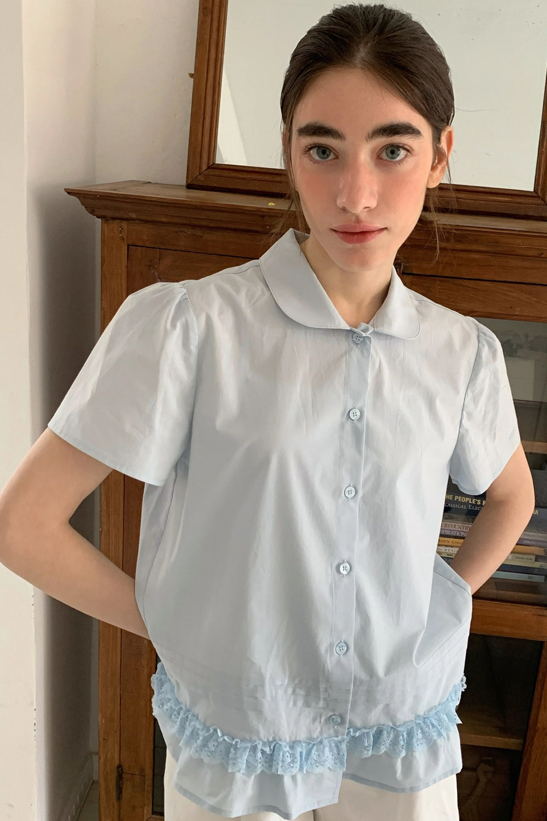 리리수 Coco Blouse / Sky Blue 상품 이미지 3