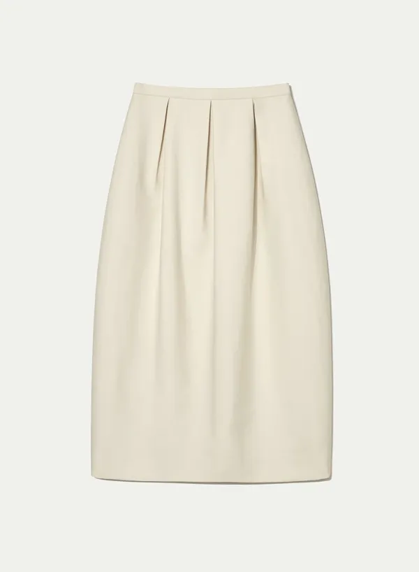 Voluminous Midi Skirt Cream