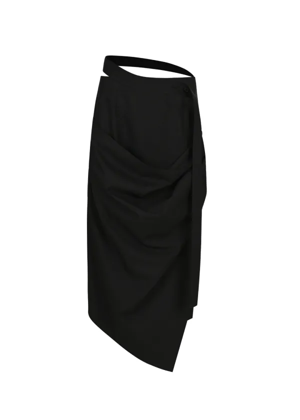 [2ND] SLIP DOWN SKIRT, BLACK
