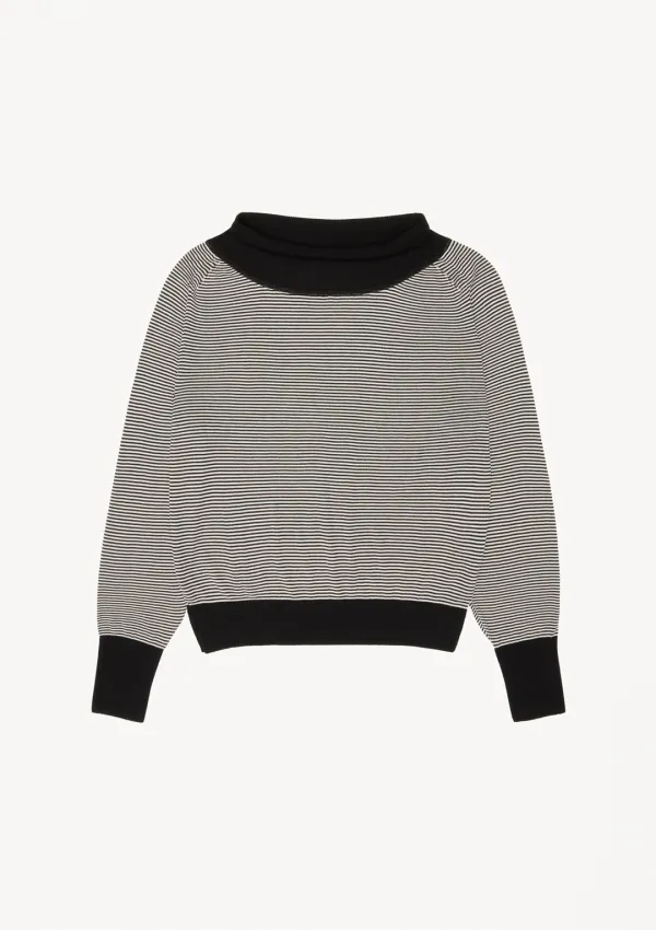 Isar Knit in Black Stripe