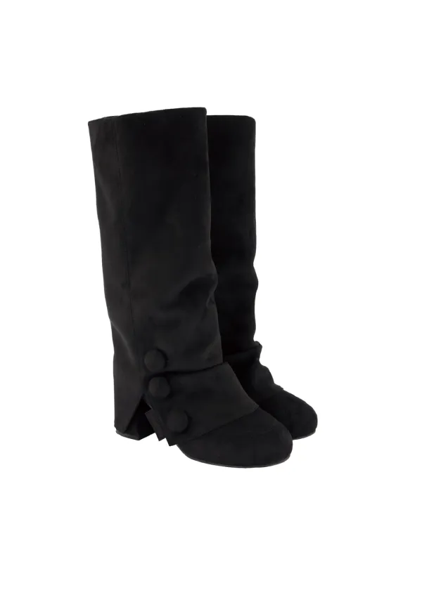 [PRE-ORDER] MOCHA BUTTON BOOTS [BLACK]