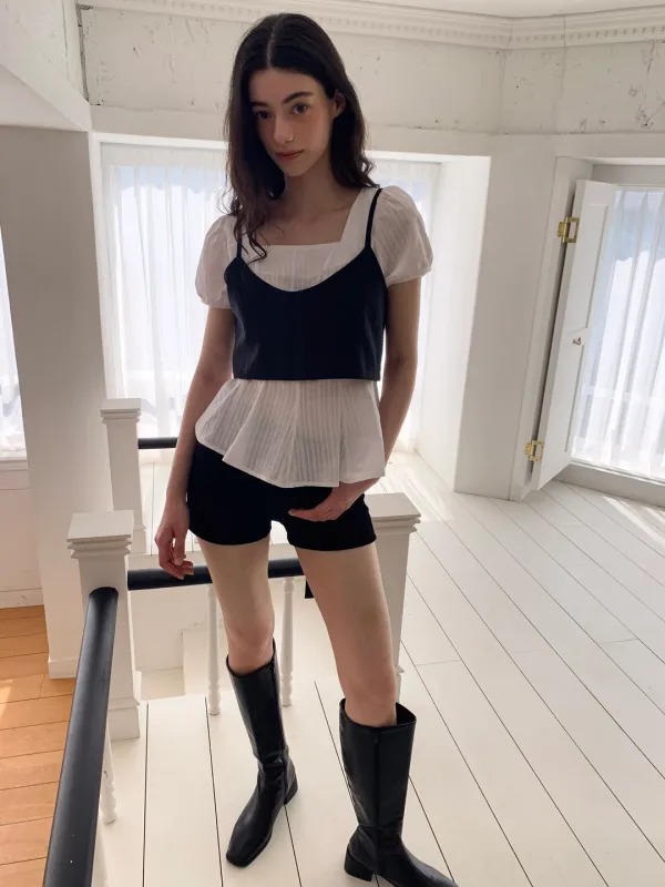 (시즌오프) Navi Cami Top / Black