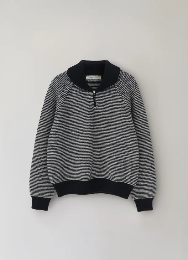 9TH / Caron stripe jumper (Dark navy)