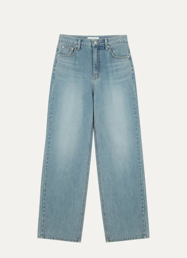 Modern straight fit denim pants [KNFW01PT01]_Blue