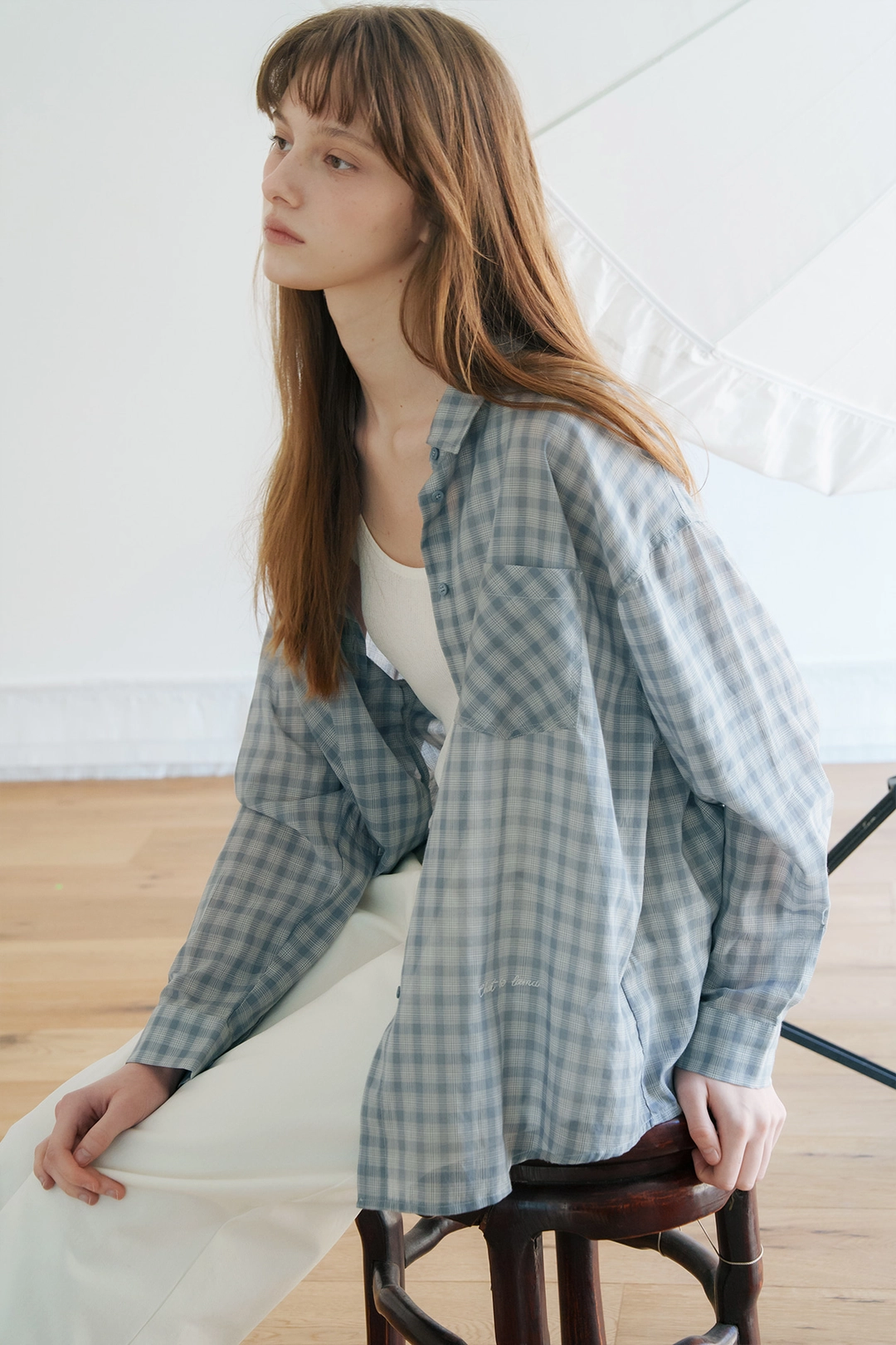 샤드라마 OVERFIT SOFT PLAID SHIRT [SKY BLUE] 상품 이미지 2